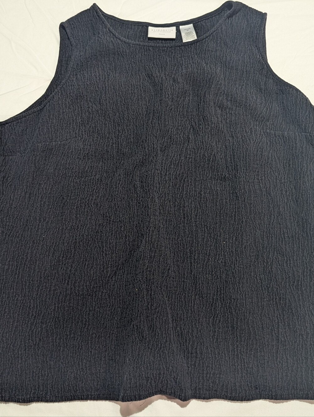 Claiborne Black Ribbed Knit Top